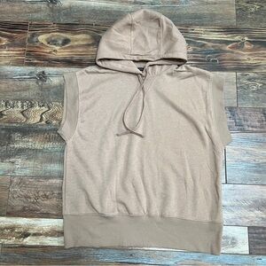 Zara Tan Cotton Vest with hood size M